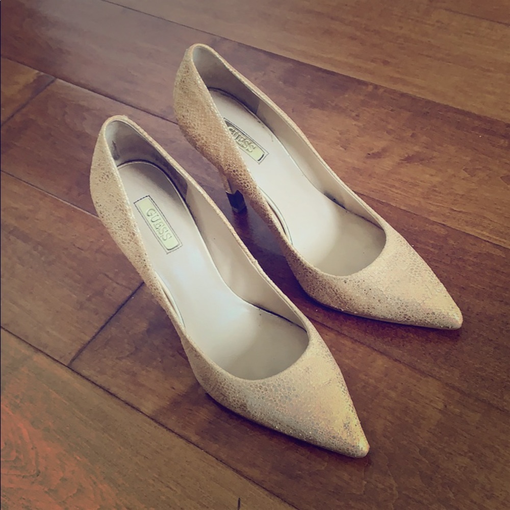 Guess stiletto gold python